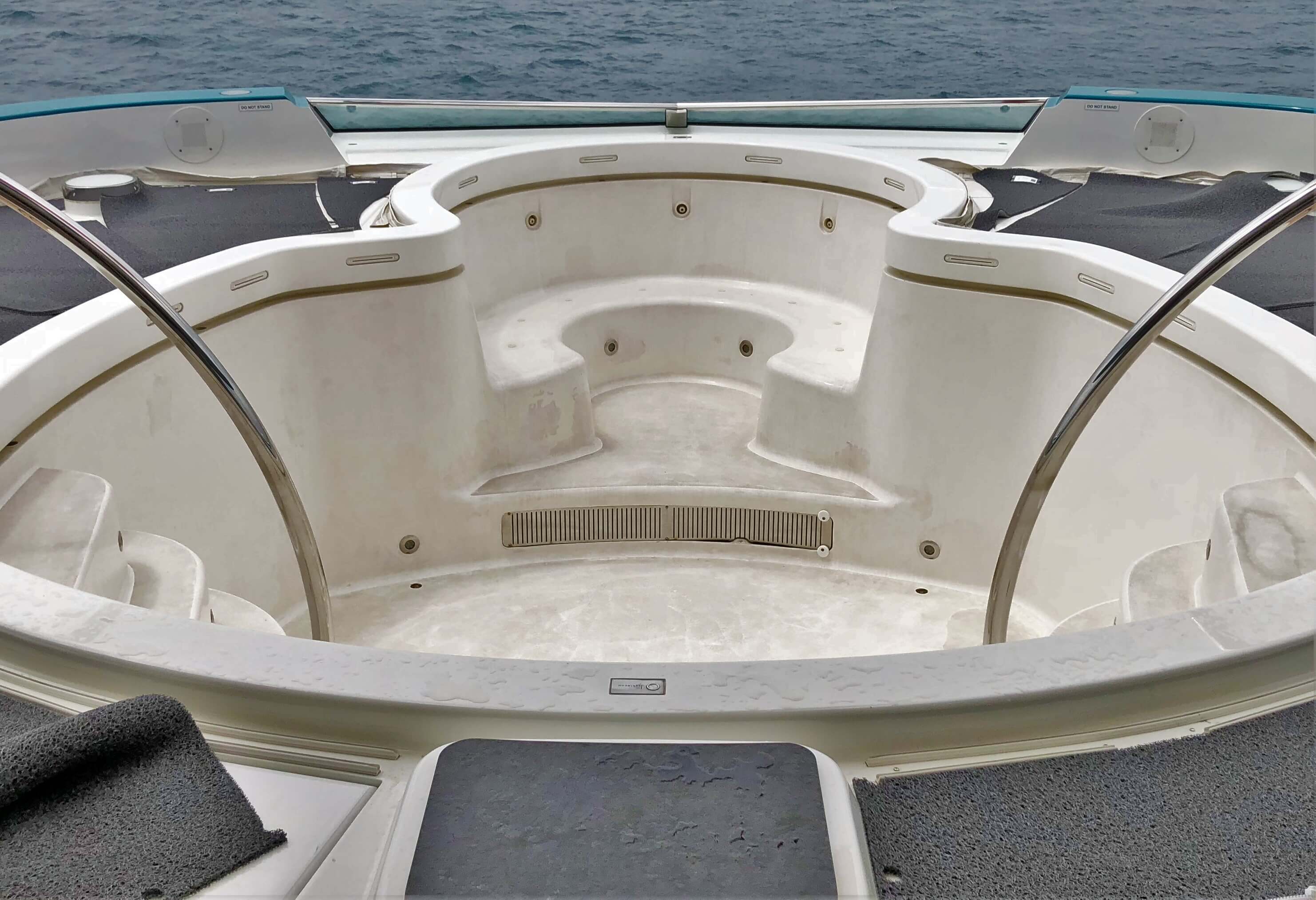 yacht hot tub in need of refurbishment